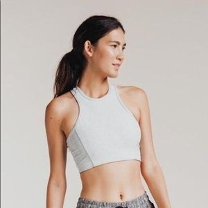 Outdoor Voices TechSweat Crop Top in Oatmeal
